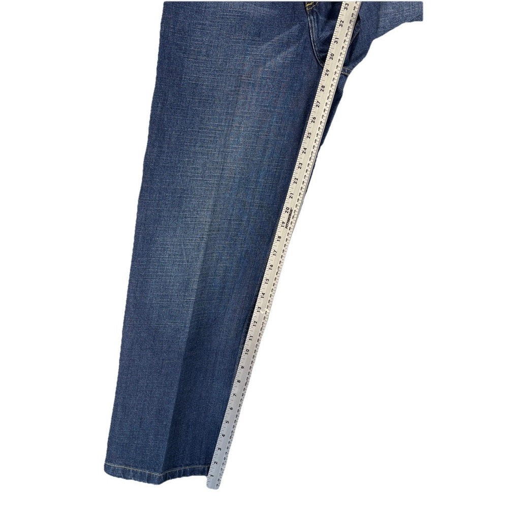 VTG Y2K Sean John Baggy Jeans Script Dark Wash Indigo Unisex Youth 16 Fits 28x30 - Picture 12 of 14